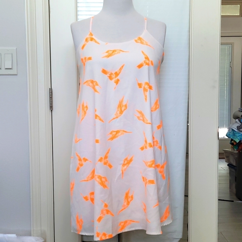 Love Riche Hummingbird Sleeveless Halter Dress